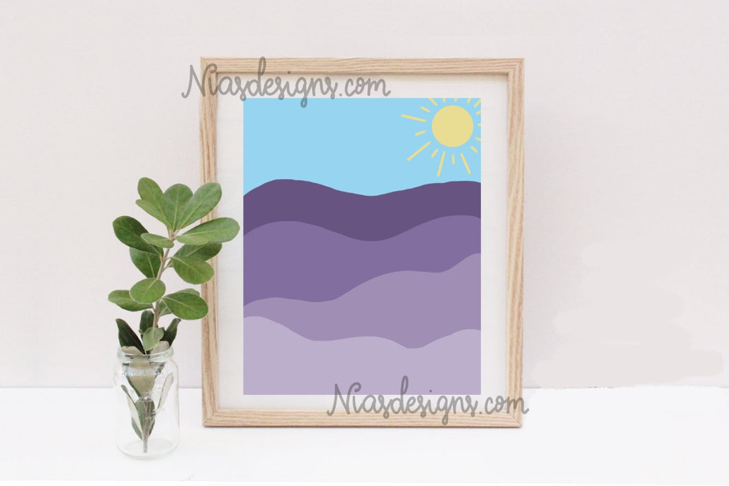 Purple Sunset Art Print