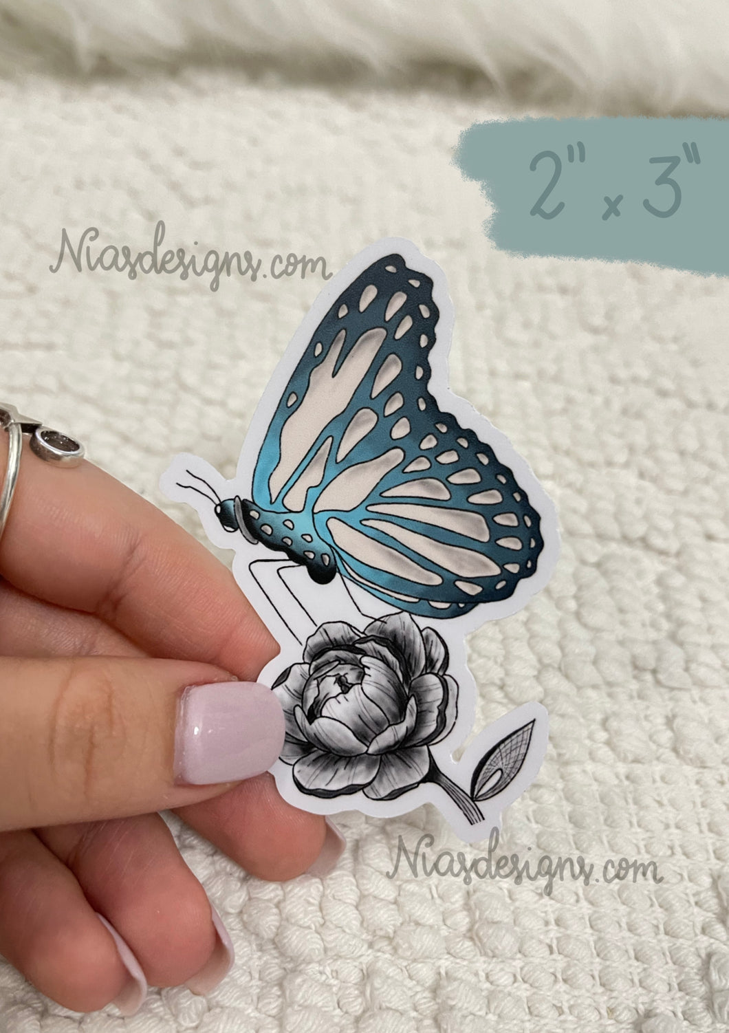 Blue Butterfly Sticker